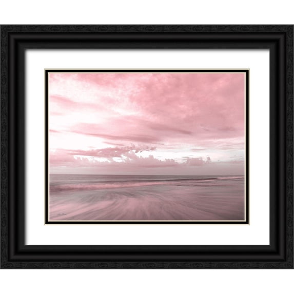 Deiter, Lori 24x19 Black Ornate Wood Framed with Double Matting Museum Art Print Titled - Pink Beach Emotions