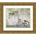 thumbnail image 1 of Deiter, Lori 24x20 Gold Ornate Wood Framed with Double Matting Museum Art Print Titled - Blue Bike at Barn, 1 of 4