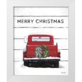 thumbnail image 1 of Deiter, Lori 26x31 White Modern Wood Framed Museum Art Print Titled - Christmas Truck on Wood, 1 of 4