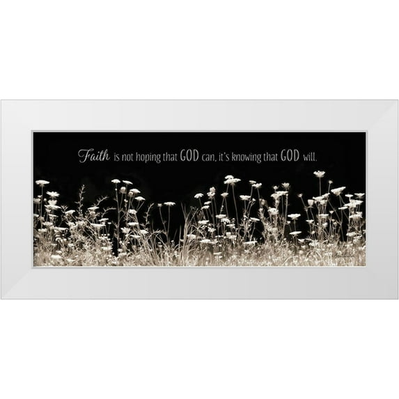 Deiter, Lori 32x15 White Modern Wood Framed Museum Art Print Titled - Faith Is…