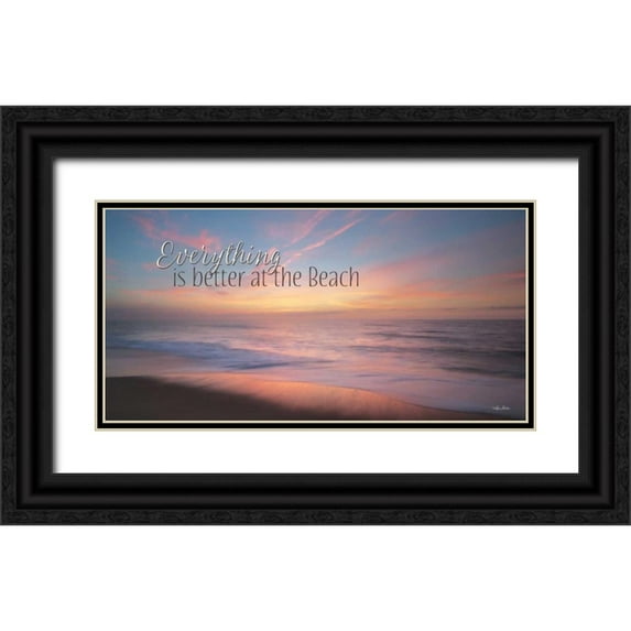 Deiter, Lori 32x18 Black Ornate Wood Framed with Double Matting Museum Art Print Titled - At the Beach