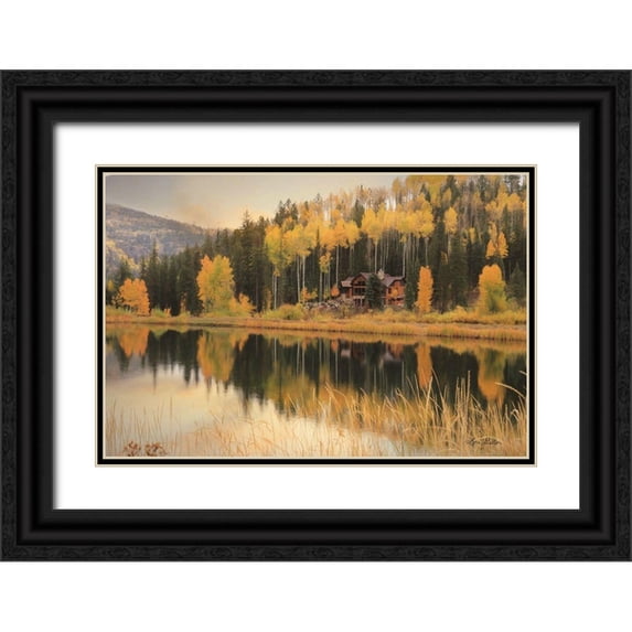 Deiter, Lori 32x23 Black Ornate Wood Framed with Double Matting Museum Art Print Titled - Durango Reflections