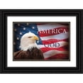 thumbnail image 1 of Deiter, Lori 32x23 Black Ornate Wood Framed with Double Matting Museum Art Print Titled - One Nation Under God Flag, 1 of 4