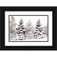 thumbnail image 1 of Deiter, Lori 32x23 Black Ornate Wood Framed with Double Matting Museum Art Print Titled - Snowy Pine Trees, 1 of 4