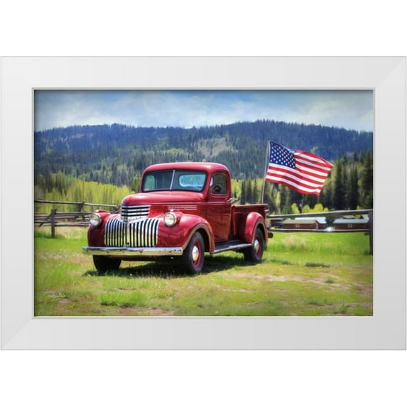 Deiter, Lori 32x23 White Modern Wood Framed Museum Art Print Titled - American Made II