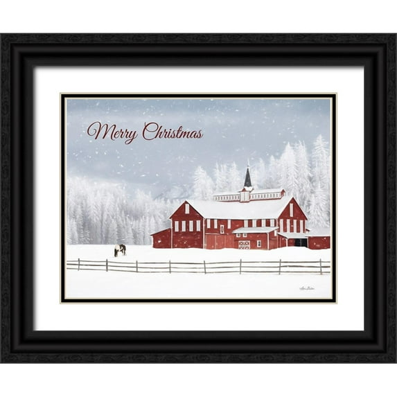 Deiter, Lori 32x25 Black Ornate Wood Framed with Double Matting Museum Art Print Titled - Lava Mt. Horse Farm