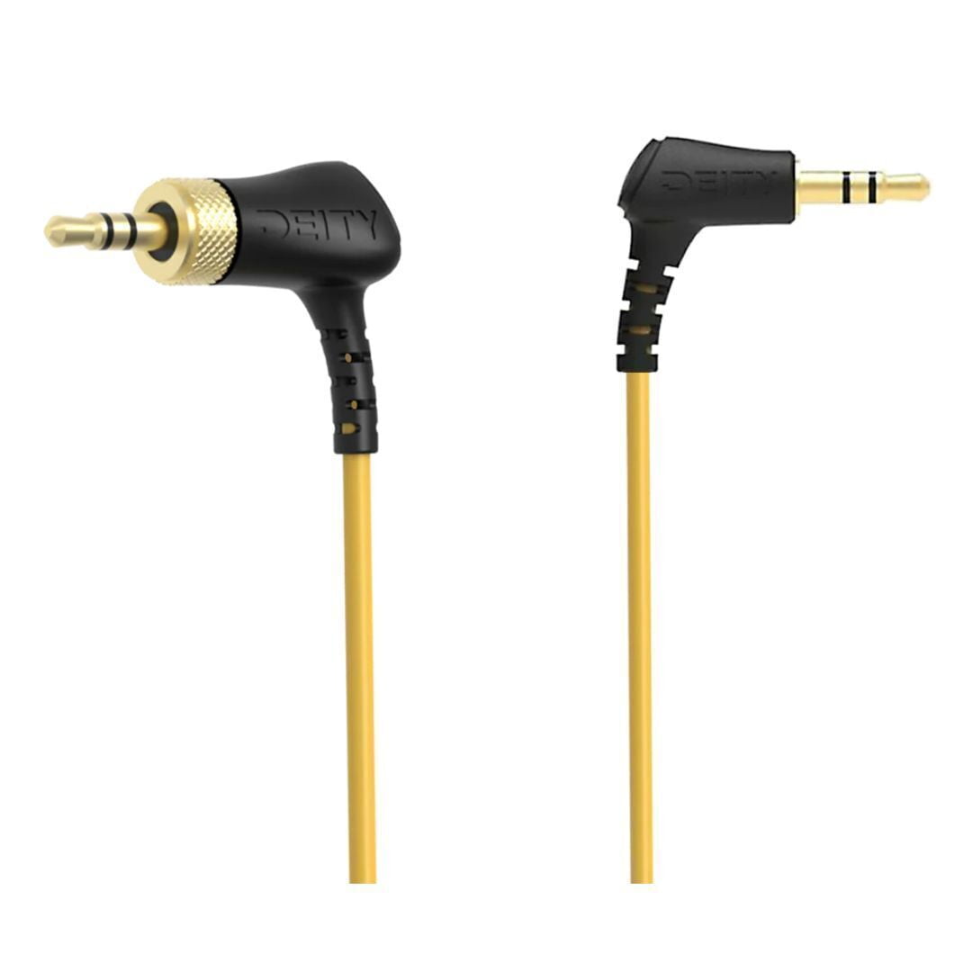 Deity Microphones C12 Right Angle Locking 3.5mm 19-Inch TRS to TRS Cable for Mirrorless or DSLR Cameras