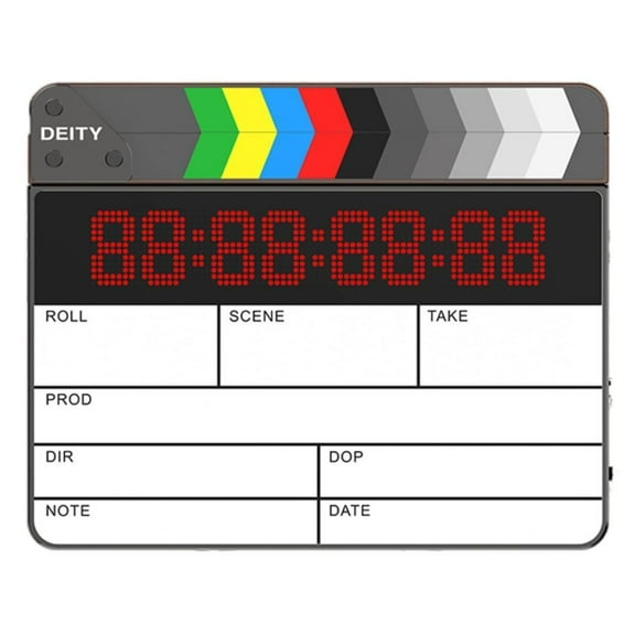 Deity TC-SL1 Wireless Bluetooth-Enabled Timecode Smart Clapper Slate with Wooden Clapper, Dual NP-F550 Battery Bays, and USB-C Charging