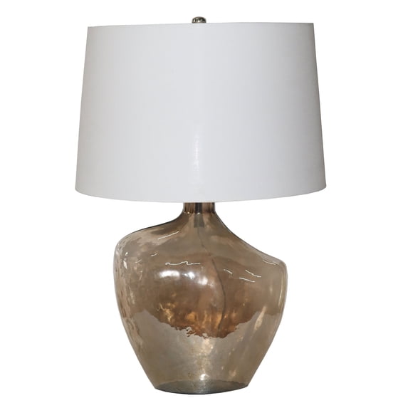 Vertuu Design Danar Modern Glass Table Lamp in Amber