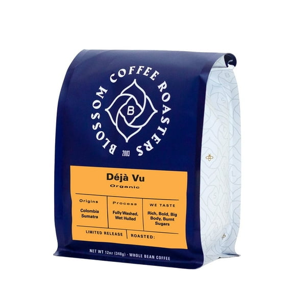 Deja Vu Blend - Roasted by Blossom Coffee Roasters - Whole Bean Coffee - 12 Ounce Bag