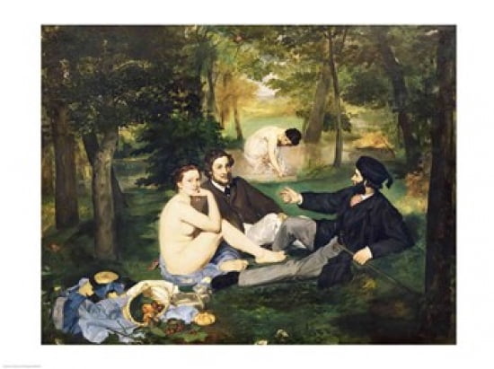 Dejeuner sur lHerbe 1863 Canvas Art - Edouard Manet (24 x 18)