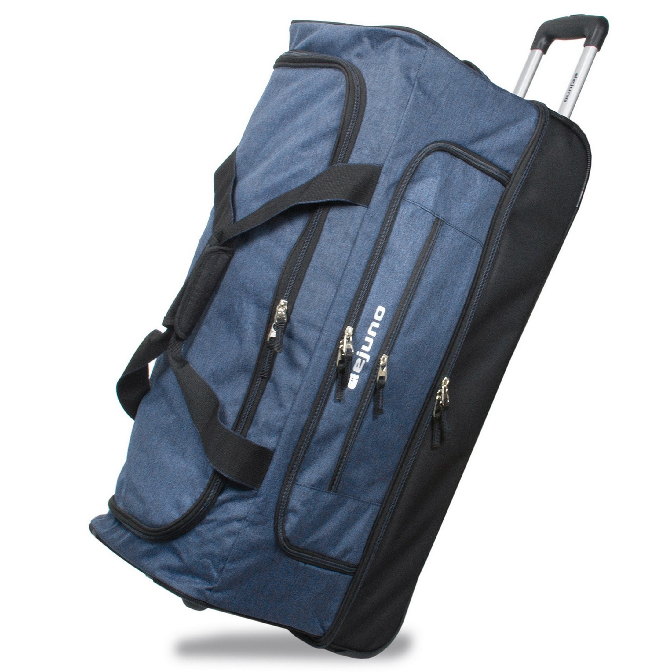 Dejuno 32-Inch Lightweight Denim Rolling Duffel Bag with Wheels