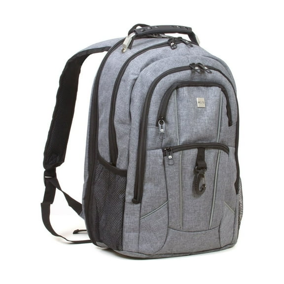 Dejuno Backpack Checkpoint-Friendly 15.6" Laptop Pocket - Heather Grey
