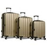 Dejuno Camden Hardside 3-Piece Expandable Spinner Luggage Set - Champagne (20", 24" and 28")