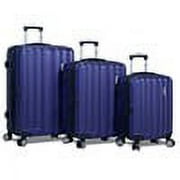 Dejuno Camden Hardside 3-Piece Expandable Spinner Luggage Set - Navy 20, 24 and 28