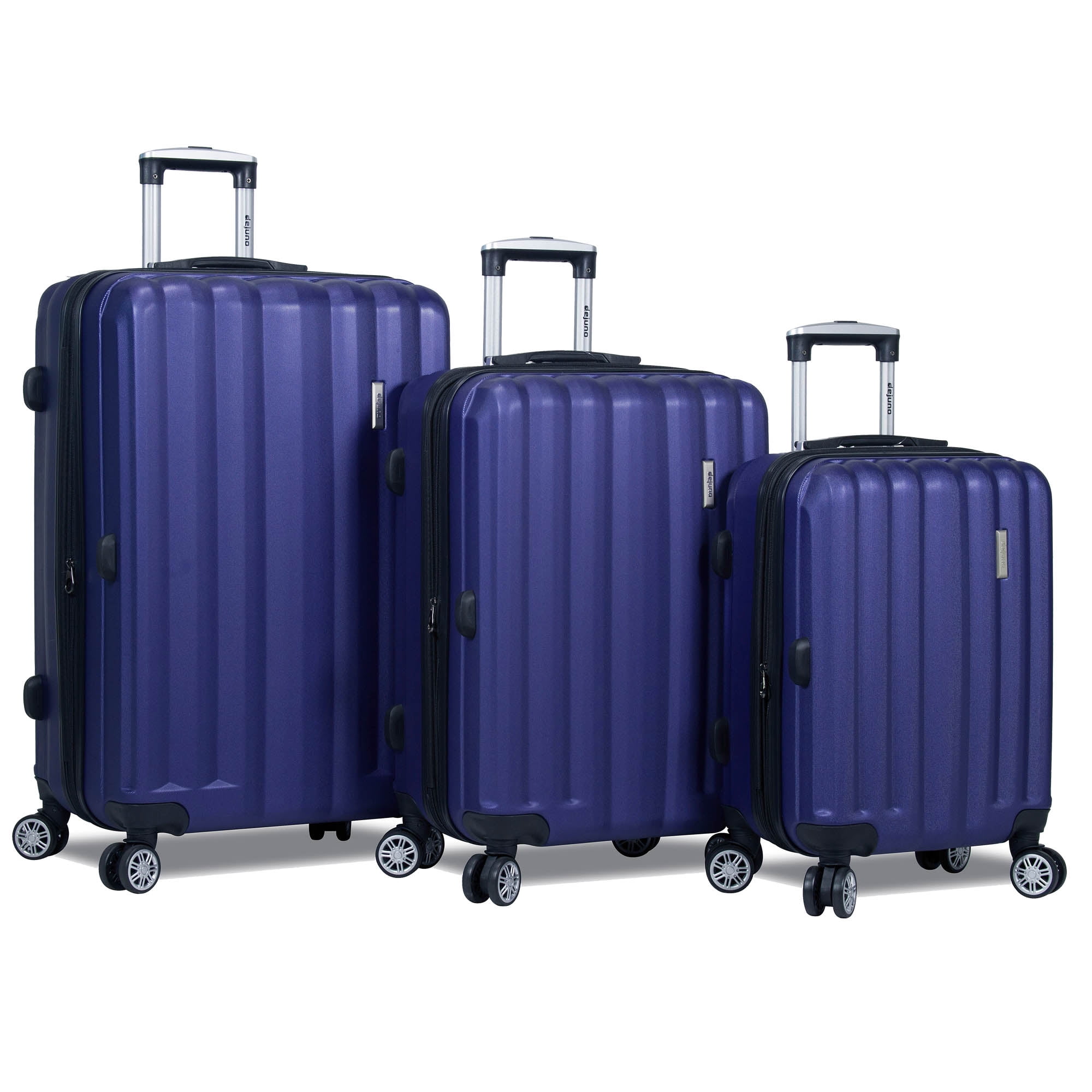 Dejuno Camden Hardside 3Piece Expandable Spinner Luggage Set Navy (20", 24" and 28