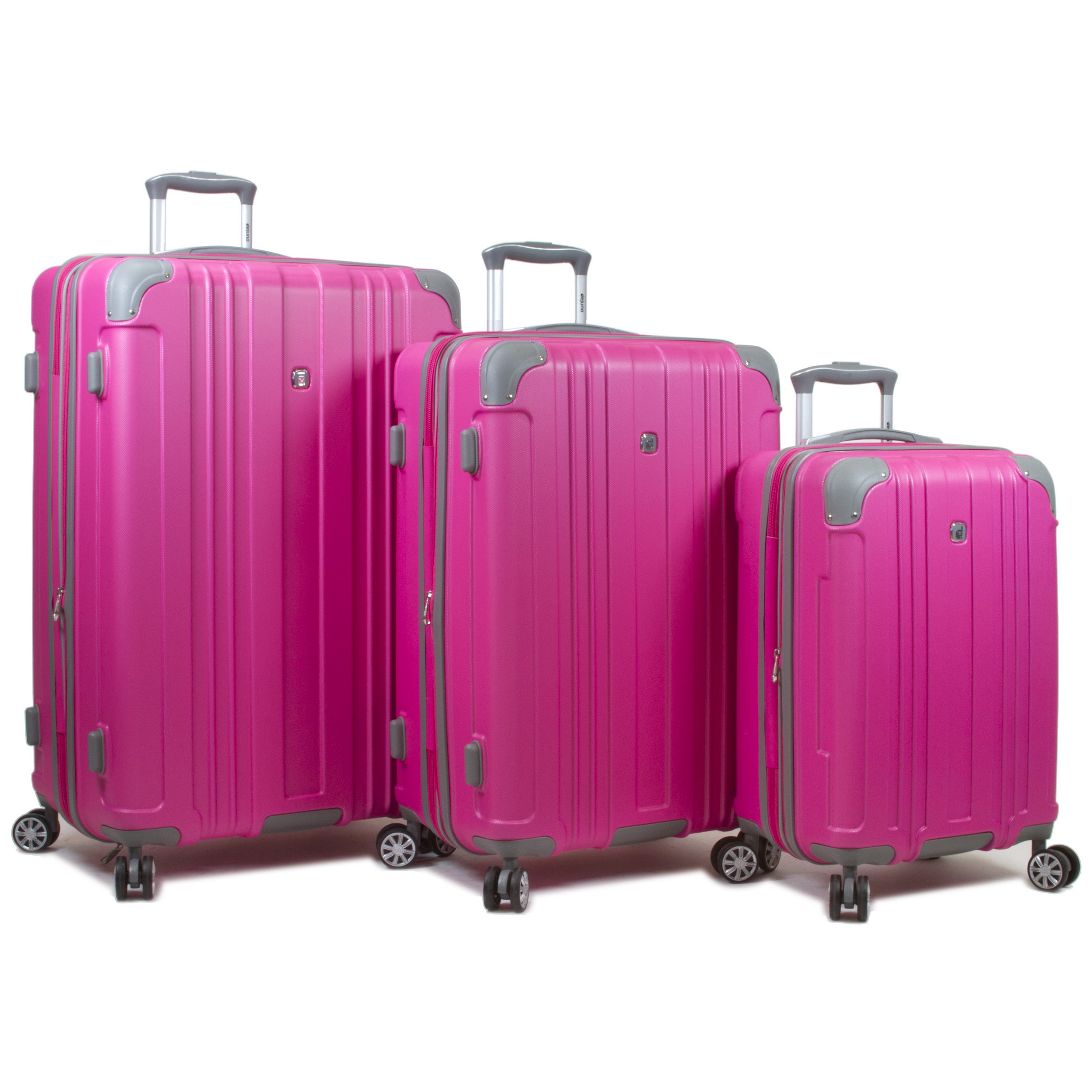 Dejuno Kingsley 3 Piece Hardside Spinner Luggage Set With TSA Lock Dejuno Kingsley 3 Piece Hardside Spinner Luggage Set With TSA Lock
