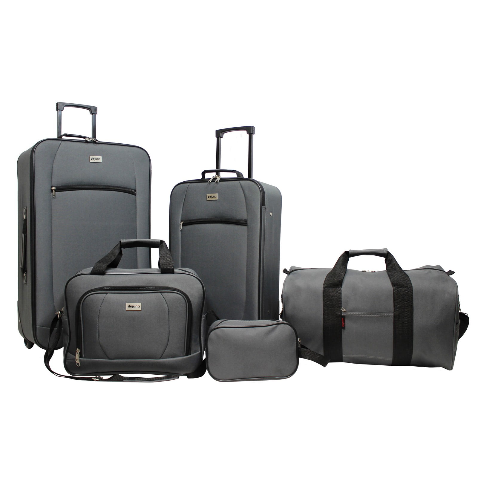 Dejuno Lightweight 5piece Rolling Luggage Set Grey