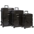 thumbnail image 1 of Dejuno Lumos Hardside 3-Piece Expandable Spinner Luggage Set - Black, 1 of 7