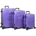 thumbnail image 1 of Dejuno Lumos Hardside 3-Piece Expandable Spinner Luggage Set - Lavender, 1 of 6