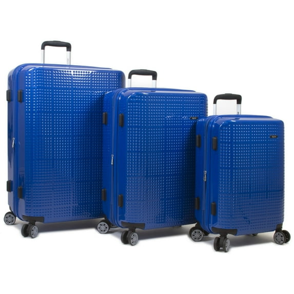 Dejuno Speck Hardside 3-Piece Expandable Spinner Luggage Set - Blue