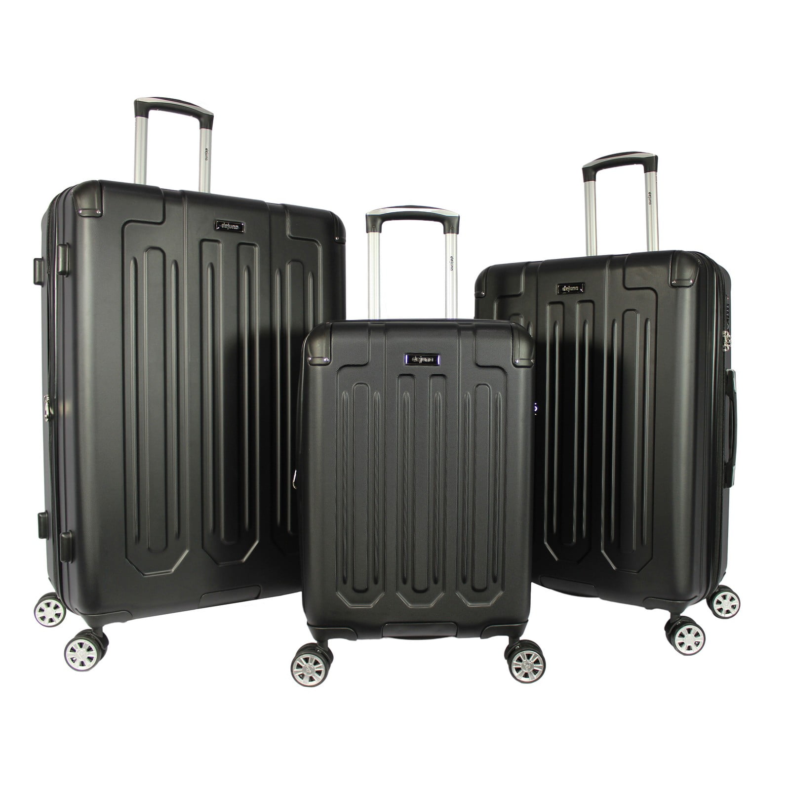 Dejuno Tutin 3 Piece Hardside Spinner Luggage Set With TSA Lock
