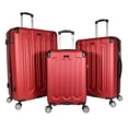 thumbnail image 1 of Dejuno Tutin 3-Piece Hardside Spinner Luggage Set With TSA Lock - Burgundy, 1 of 2