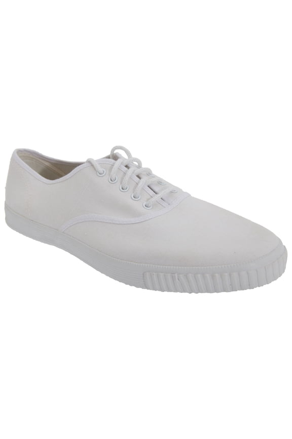 Adults Lace Up White Canvas Gym Plimsolls