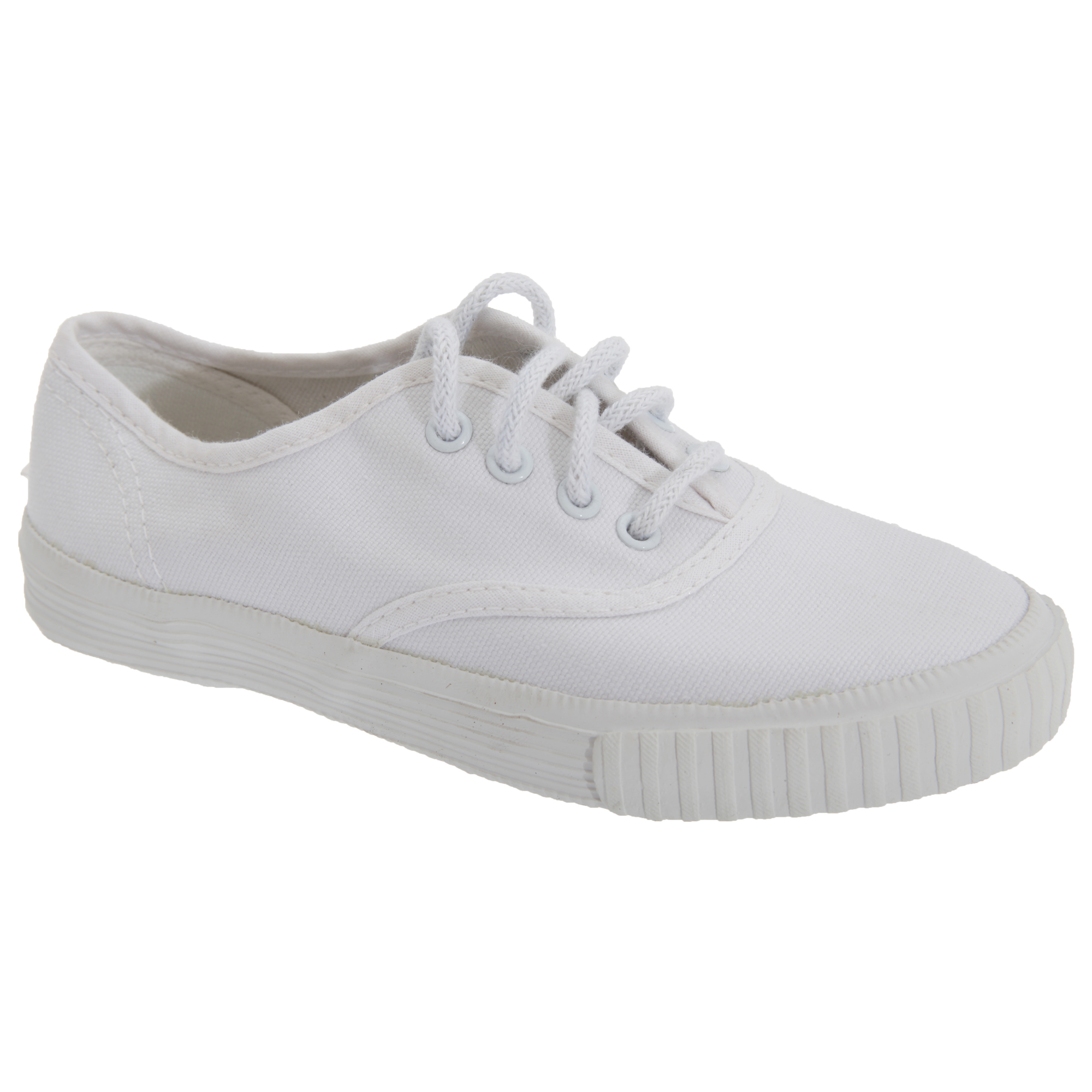 Dek Kids  Junior Lace White Canvas Gym Sneakers - image 1 of 6