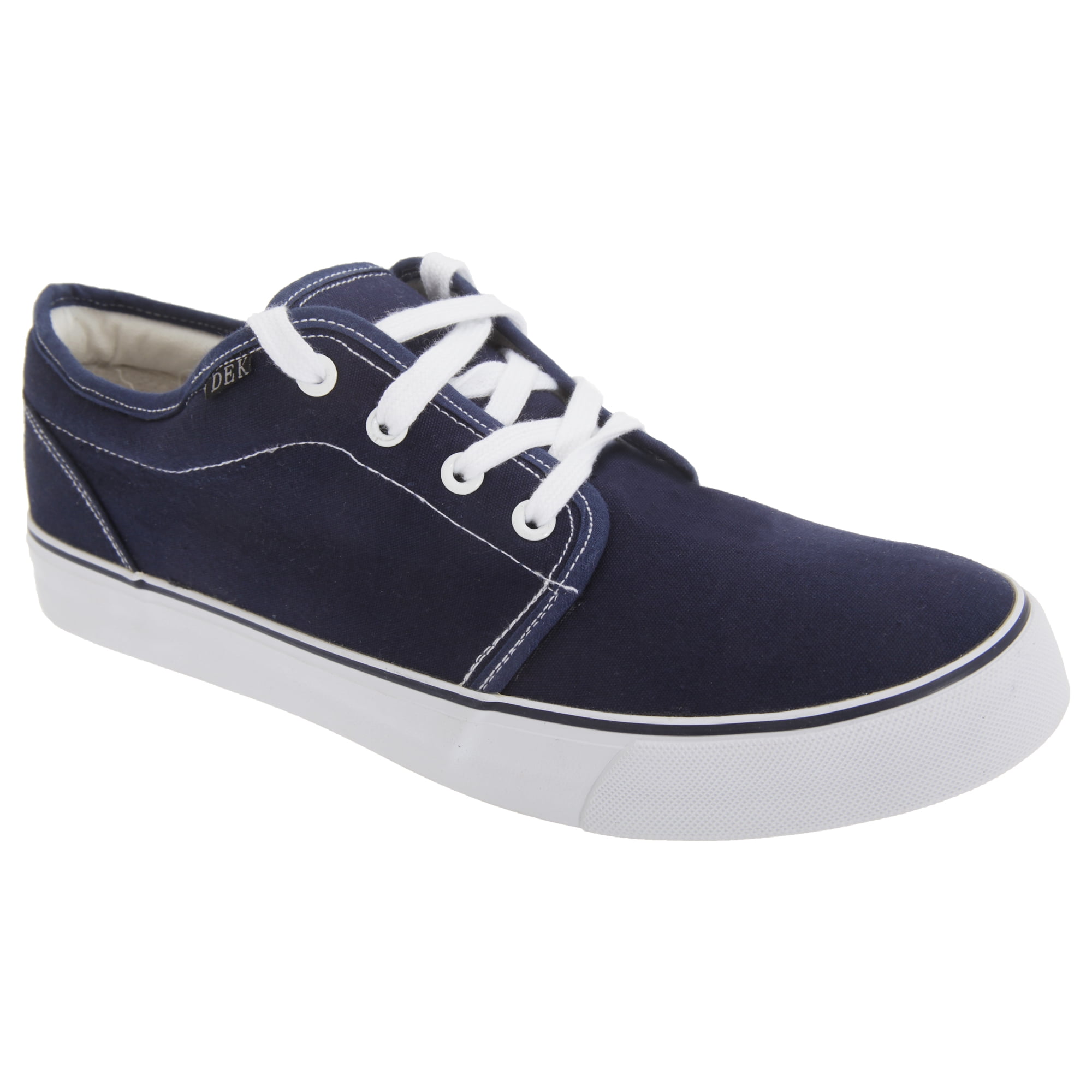 Dek Mens 4 Eye Padded Canvas Deck Shoes - Walmart.com