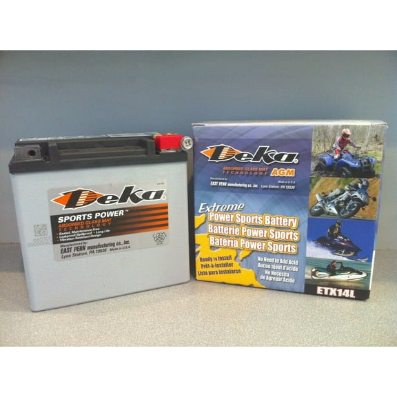 Deka ETX14L AGM Power Sport Battery