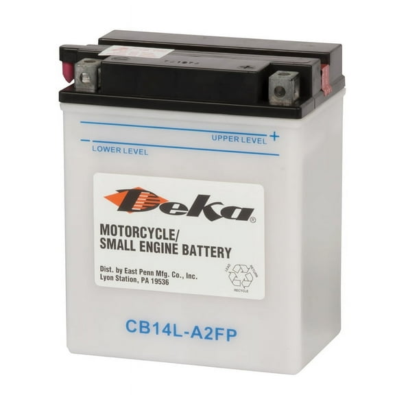 Deka 12-Volt 14 AH Powersport Battery, Right Front Positive Terminal YB14LA2FP