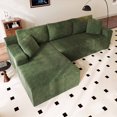 thumbnail image 1 of Dekaisok 105" Boneless Modular Sectional Sofa, Oversized L-Shaped Cloud Couch, No Assembly Required, Deep Seat Corduroy Living Room Sofa, Green (Left Facing Chaise), 1 of 9