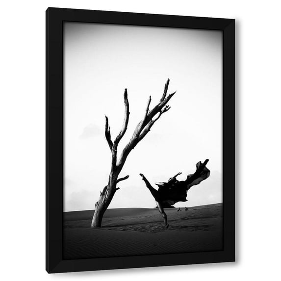 Dekel Abu 11x14 Black Modern Wood Framed Wall Art Titled - Contrast