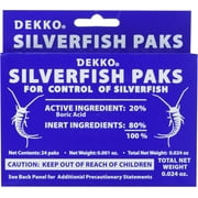 Dekko Silverfish Paks Silverfish Bait Stations with Boric Acid, 0.024 oz, 24 Count