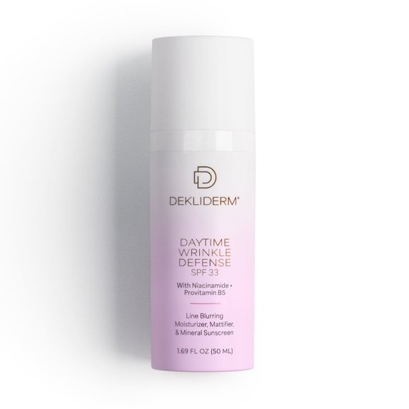 Dekliderm Daytime Wrinkle Defense – Anti Aging Moisturizer and Mineral-Based Sunscreen Visibly Blurs Fine Lines, Provides SPF 33 Sun Protection