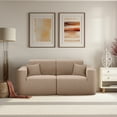 thumbnail image 1 of Deko Living 2 Place Seating Brown Compressed Foam Sectional Sofa, 1 of 3