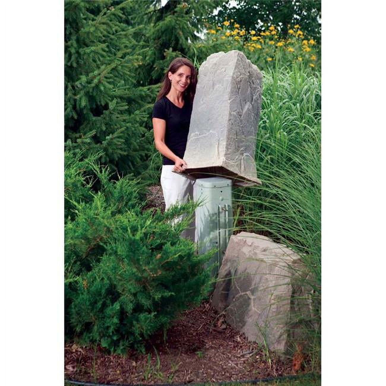 Fieldstone Gray Polyethylene Artificial Garden Rock Cover