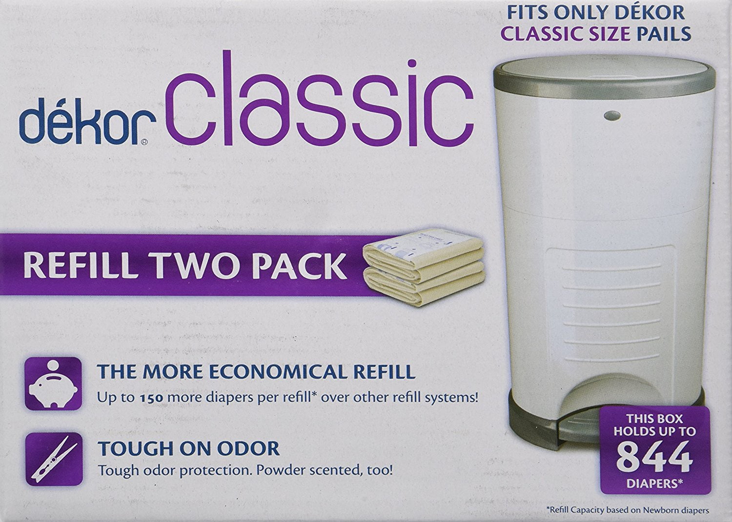 Dekor Classic Diaper Pail Refills 2 Count Most Economical Refill