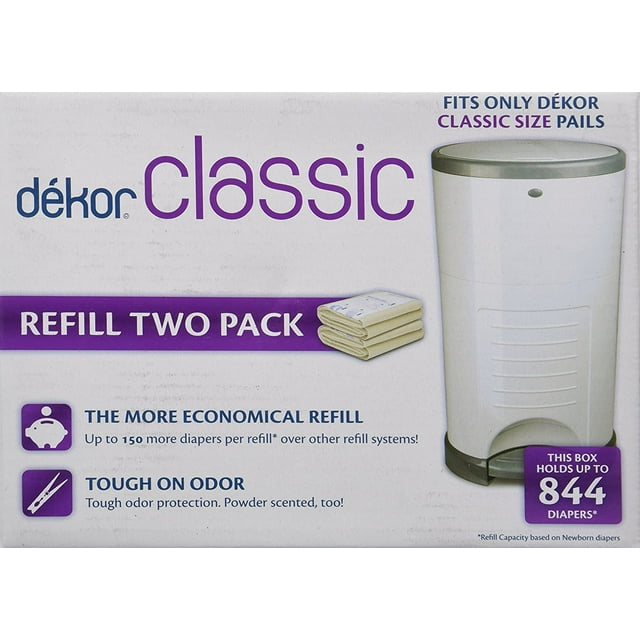 Dekor Classic Diaper Pail Refills 2 Count Most Economical Refill