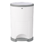 Diaper Dekor Classic Hands-Free Diaper Pail | White | Easiest to Use | Just Step - Drop - Done | Doesn't Absorb Odors | 20 Second Bag Change | Most Economical Refill System