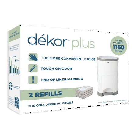 Dekor Plus Diaper Pail Refills | 2 Count