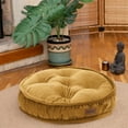 thumbnail image 1 of Dekorist Floor Cushion, Floor Pillow Thick Floor Seating, Comfortable Supportive, Quilted Soft Booster Seat Pad for Yoga Meditation, Cat and Dog bed, Yoga cushion, 22X5 inch, Gold, 1 of 6