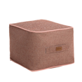 thumbnail image 1 of Dekorist Old-Rose Polyester-Fabric Cubical Bedroom Pouf, Adaptable Seating, 1 of 6
