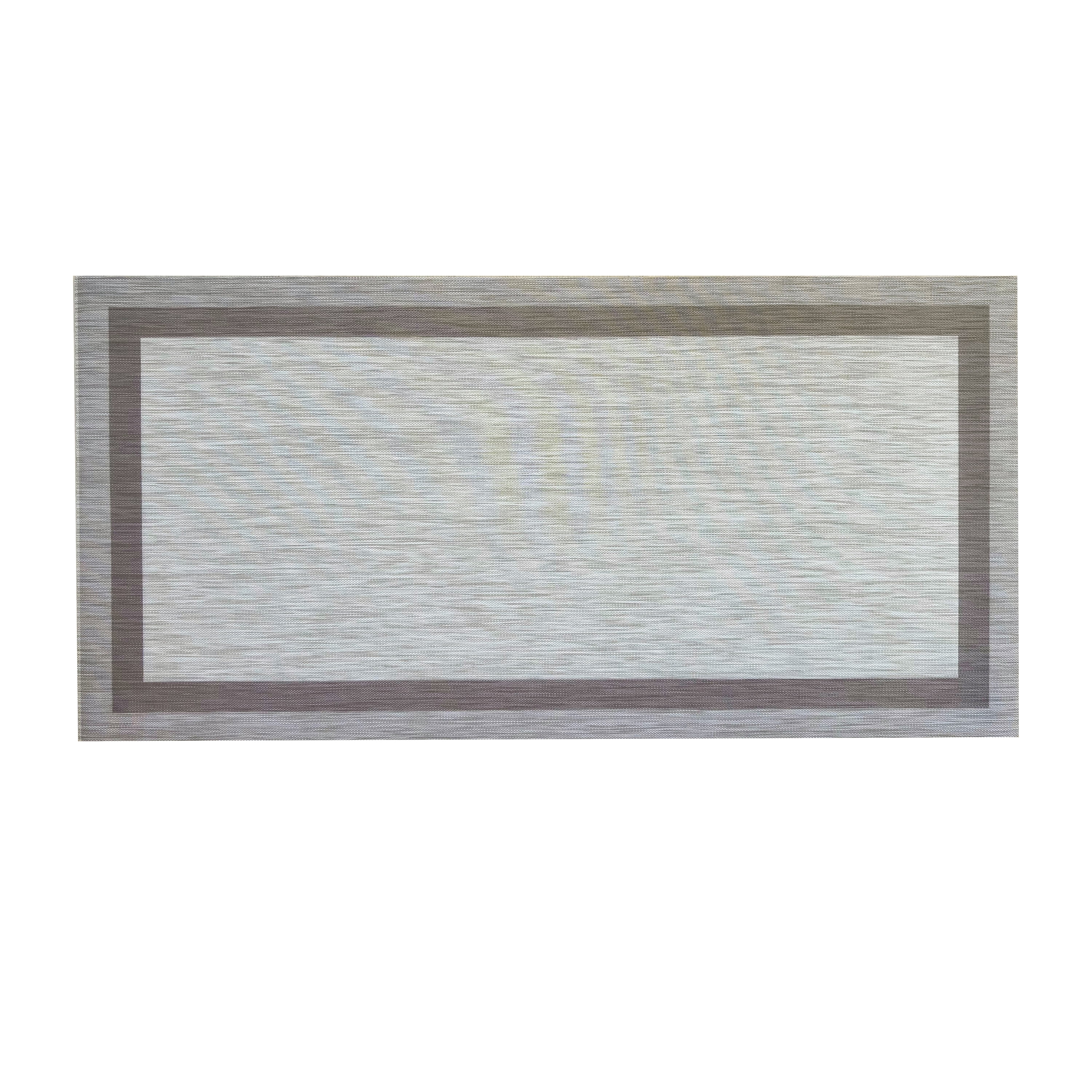 Dekorman Casahola Alpine Woven Vinyl Home Kitchen Mat Waterproof Area Rug for Indoor/Outdoor 24"x47"