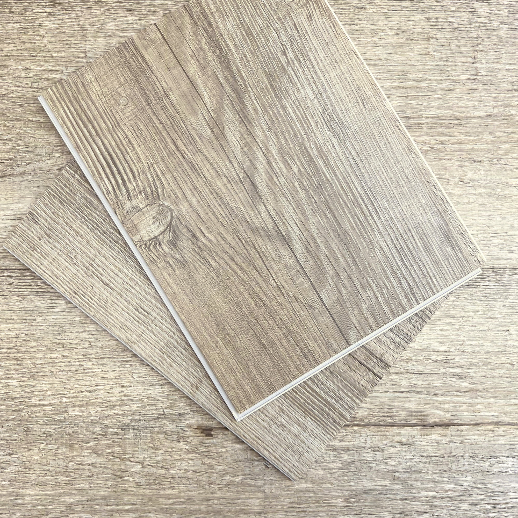 Dekorman Take-Home Sample Yellow stone Pine 7.1 in. W x 9 in. L x 5 mm T Rigid Core Vinyl Plank