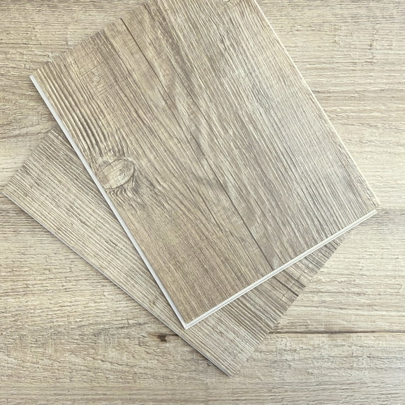 Dekorman Take-Home Sample Yellow stone Pine 7.1 in. W x 9 in. L x 5 mm T Rigid Core Vinyl Plank