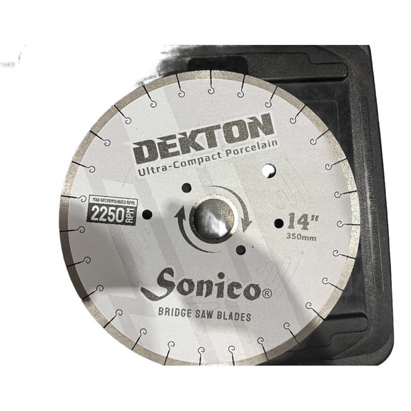 Dekton Precision Bridge Saw Blade, Diamond Cutting Blade for Dekton & Porcelain 14 inches - Chip-Reduced Cuts