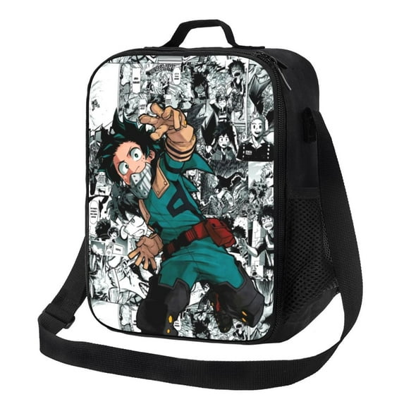 Deku My Hero Academia Izuku Insulated Lunch Bag Portable Thermal Lunchbag Reusable Bento Tote Bag Snack Bags