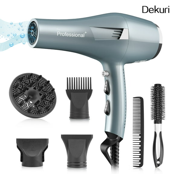 Dekuri Ionic Salon Hair Dryer Professional Blow Dryer 2200W AC Motor Fast Drying with 2 Speed 3 Heat Setting